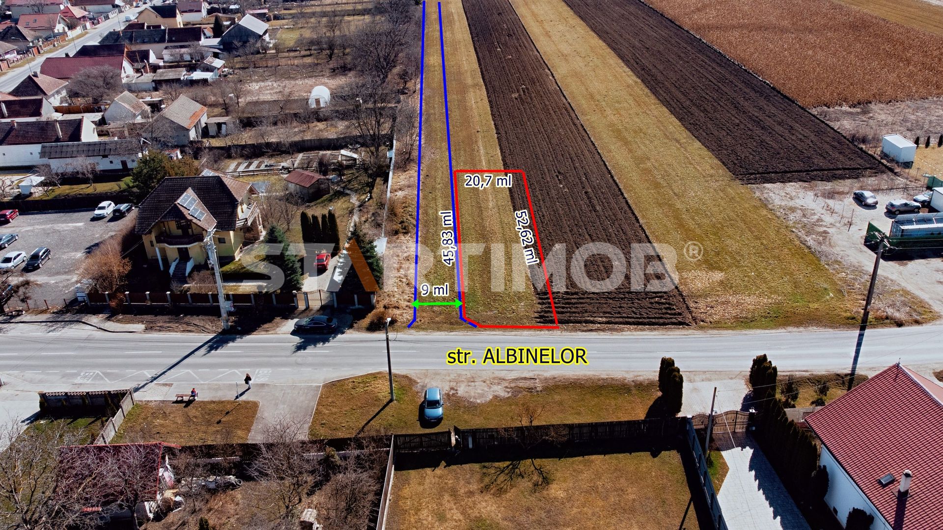 Teren intravilan cu PUZ str Albinelor Stupini