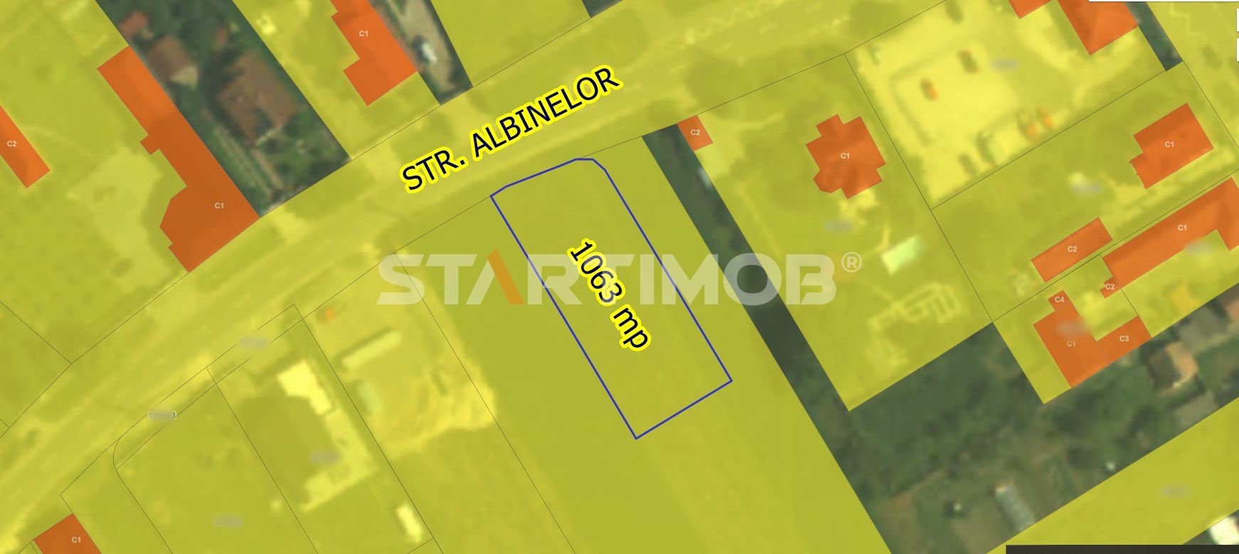 Teren intravilan cu PUZ str Albinelor Stupini